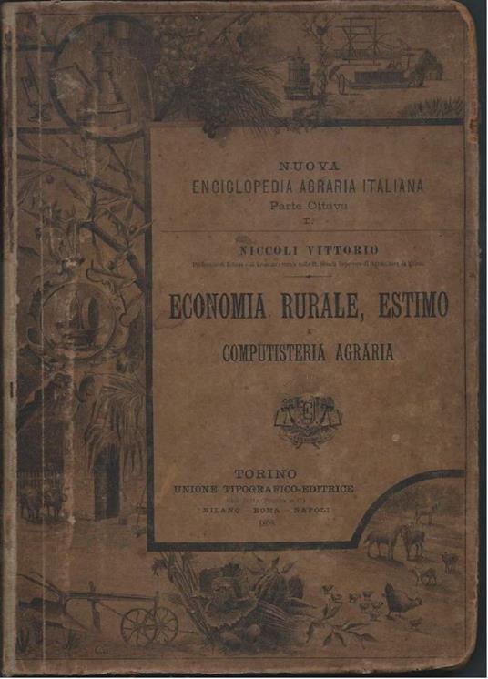 Economia Rurale, Estimo e Computisteria Agraria - Vittorio Niccoli - copertina