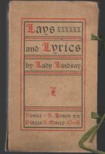 Lays And Lyrics By Lady Lindsay 