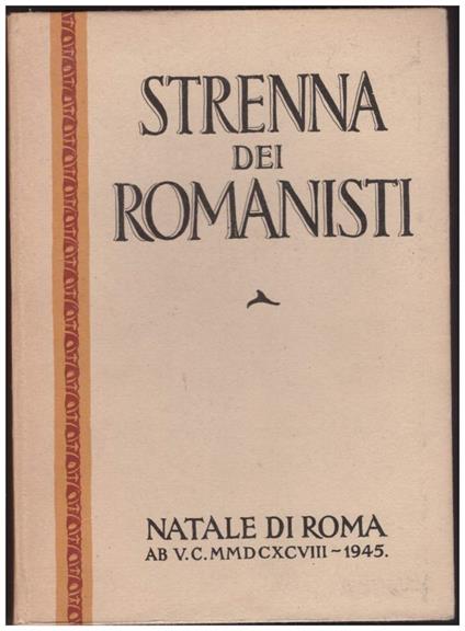 Strenna Dei Romanisti Natale di Roma 1945 - copertina