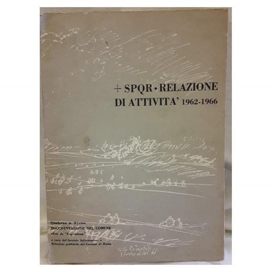 Spqr-realzione di Attività 1062-1966 - copertina