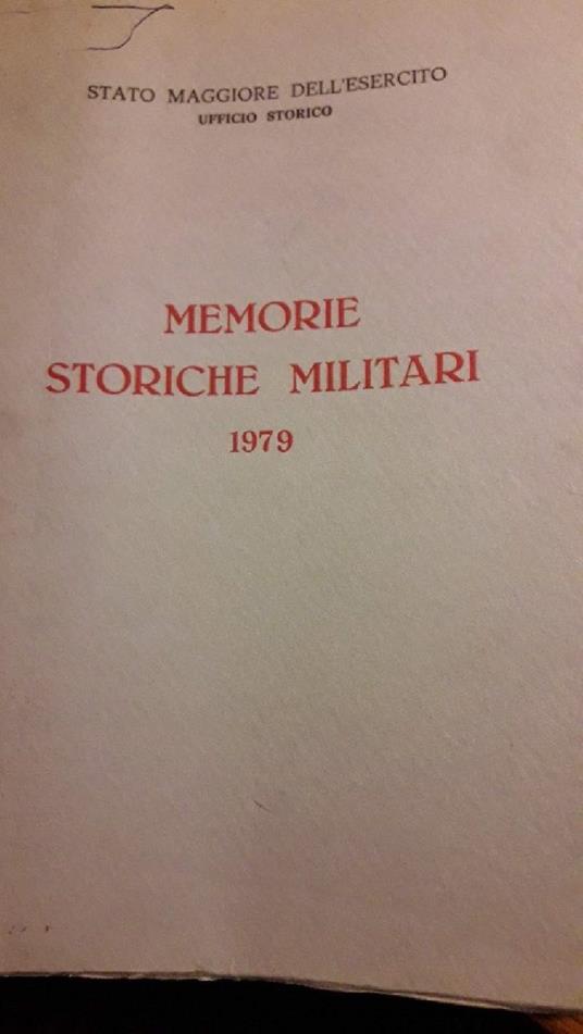 Memorie Storiche Militari-1979 - copertina