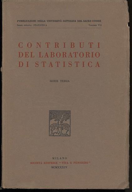 Contributi Del Laboratorio di Statistica - copertina