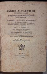Indice Alfabetico di Tutti I Luoghi Dello Stato Pontificio...
