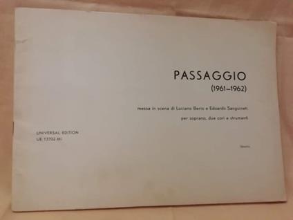 Passaggio  - copertina