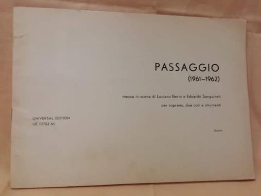Passaggio  - copertina
