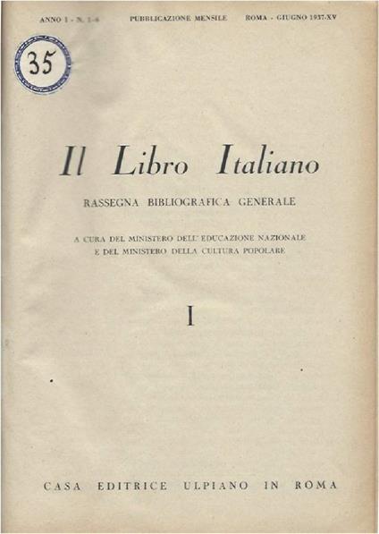 Il Libro Italiano - Rassegna Bibliografica Generale - copertina