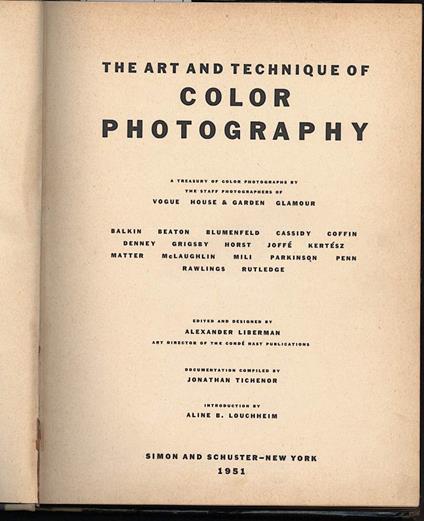 The Art And Technique Of Color Photography - copertina
