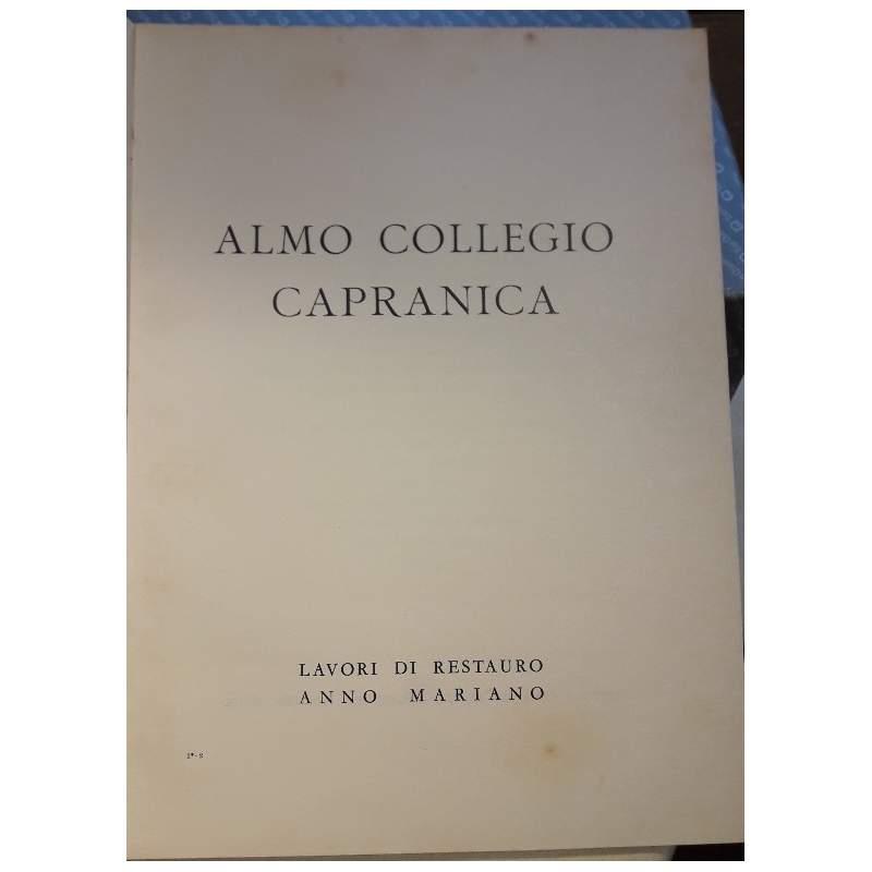 Almo Collegio Capranica-lavori di Restauro-anno Mariano
