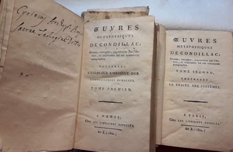 Oeuvres Metaphisiques De Condillac-4 Tomi-(3 Voll.) 