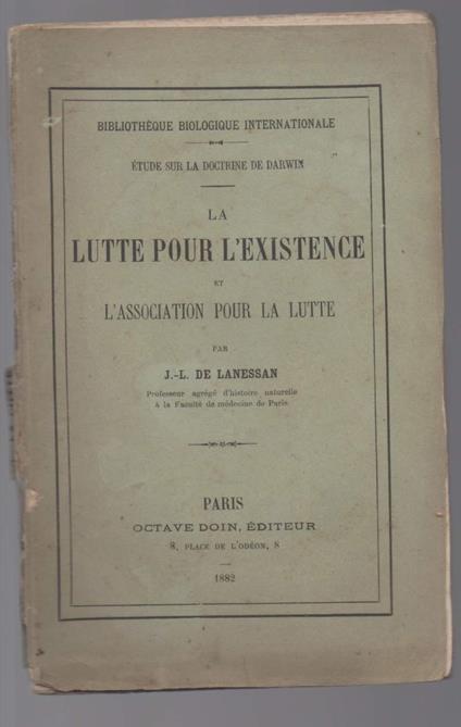 La Lutte Pour L'existence Et L'association Pour La Lutte - copertina