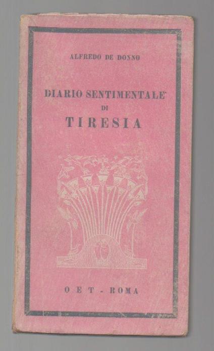 Diario Sentimentale di Tiresia  - copertina