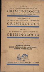 Actes Du Ii¡ Congres International De Criminologie-v- Medicine Legale-police Technique Et Scientifique-science Penitentiaire