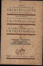 Actes Du Ii¡ Congres Intenational De Criminologie (paris-sorbonne, Septembre 1950) Iv Sociologie-statistique-sciences