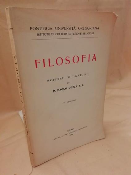 Filosofia Schemi di Lezioni  - copertina