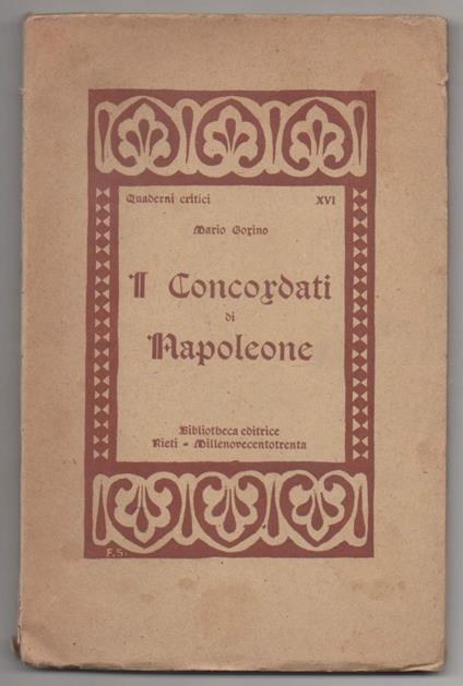 I Concordati di Napoleone  - copertina