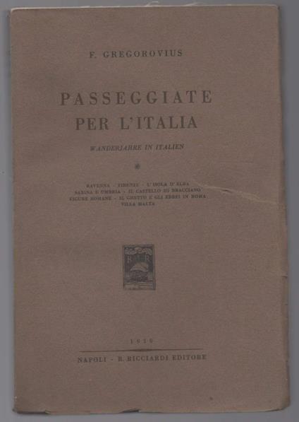 Passeggiate per L'italia - copertina