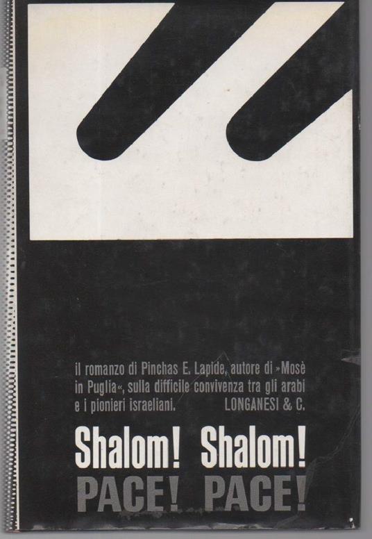 Shalom !shalom! Pace! Pace!  - copertina