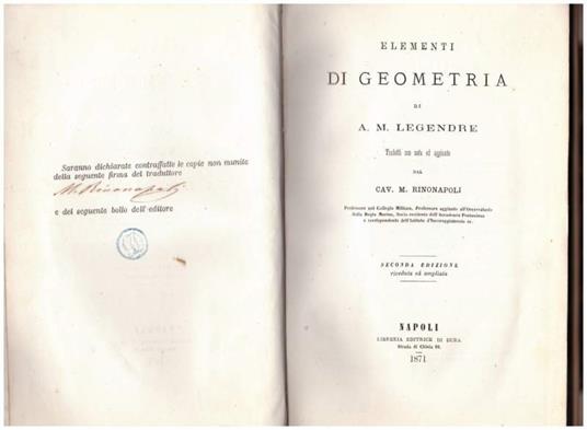 Elementi di Geometria  - copertina