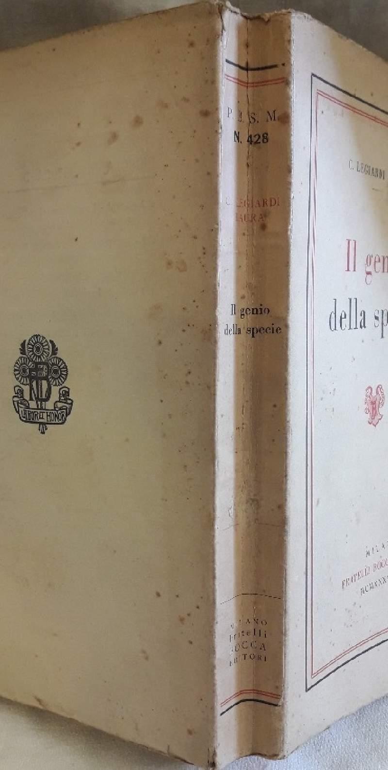 Il Genio Della Specie(filosofia Del Dinamismo Unitario)