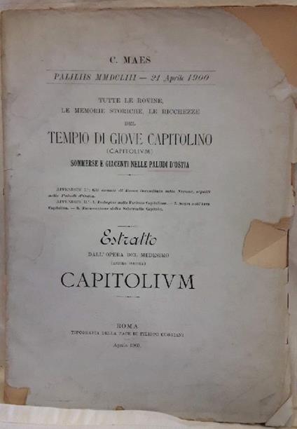 Capitolium- Tutte Le Rovine...Tempio di Giove Capitolino....Paludi D'ostia - copertina