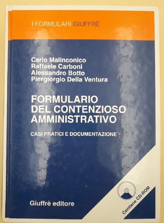 Formulario Del Contenzioso Amministrativo-casi Pratici e Documentazione - copertina