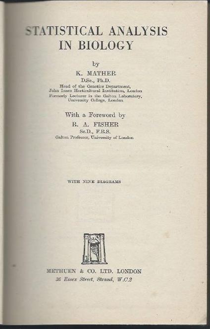 Statistical Analysis in Biology  - copertina