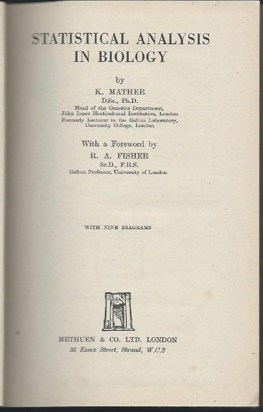 Statistical Analysis in Biology  - copertina