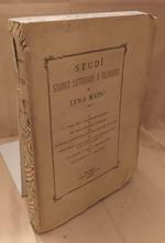 Studi Storici Letterari e Filosofici 
