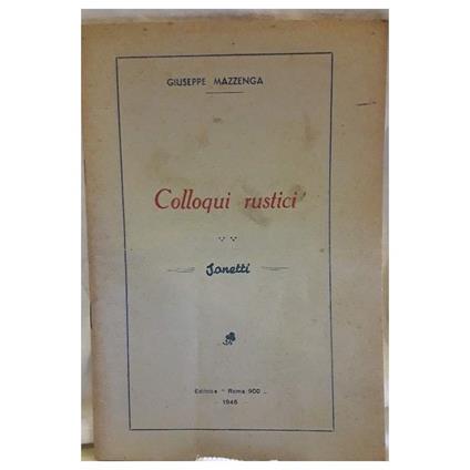 Colloqui Rustici-sonetti - copertina