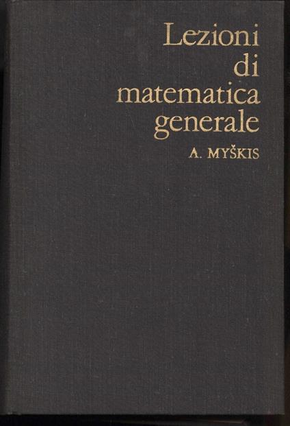 Lezioni di Matematica Generale - copertina