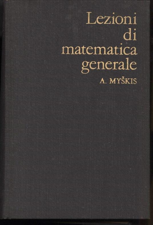 Lezioni di Matematica Generale - copertina