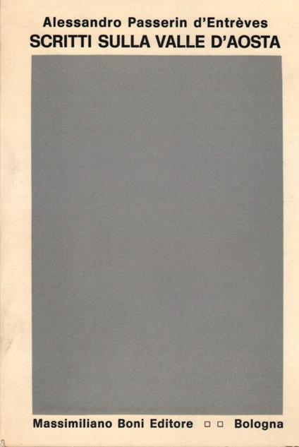 Scritti Sulla Valle D'aosta  - copertina