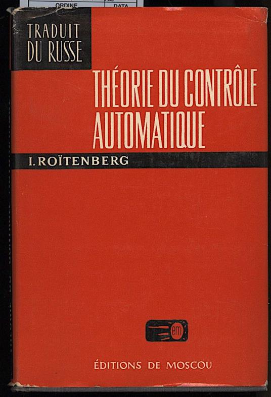 Theorie Du Controle Automatique - copertina