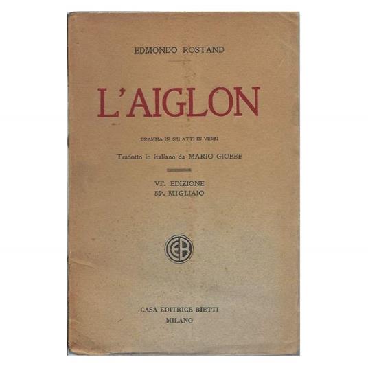 L' aiglon - Dramma in Sei Atti in Versi - copertina