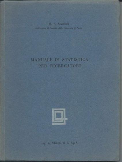 Manuale di Statistica per Ricercatori  - copertina