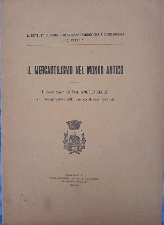 Il Mercantilismo Nel Mondo Antico - copertina