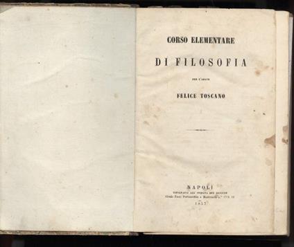 Corso Elementare di Filosofia - copertina