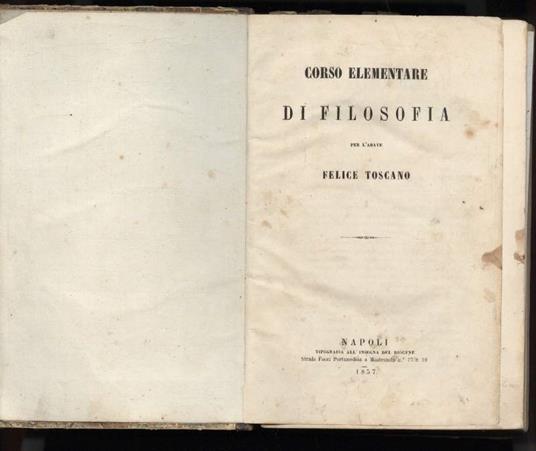Corso Elementare di Filosofia - copertina