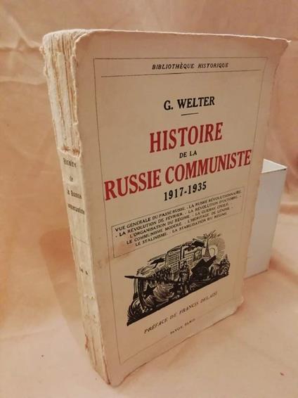 Histoire De La Russie Communiste 1917 - 1935  - copertina