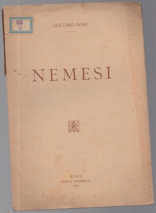 Nemesi  - Giacomo Boni - copertina