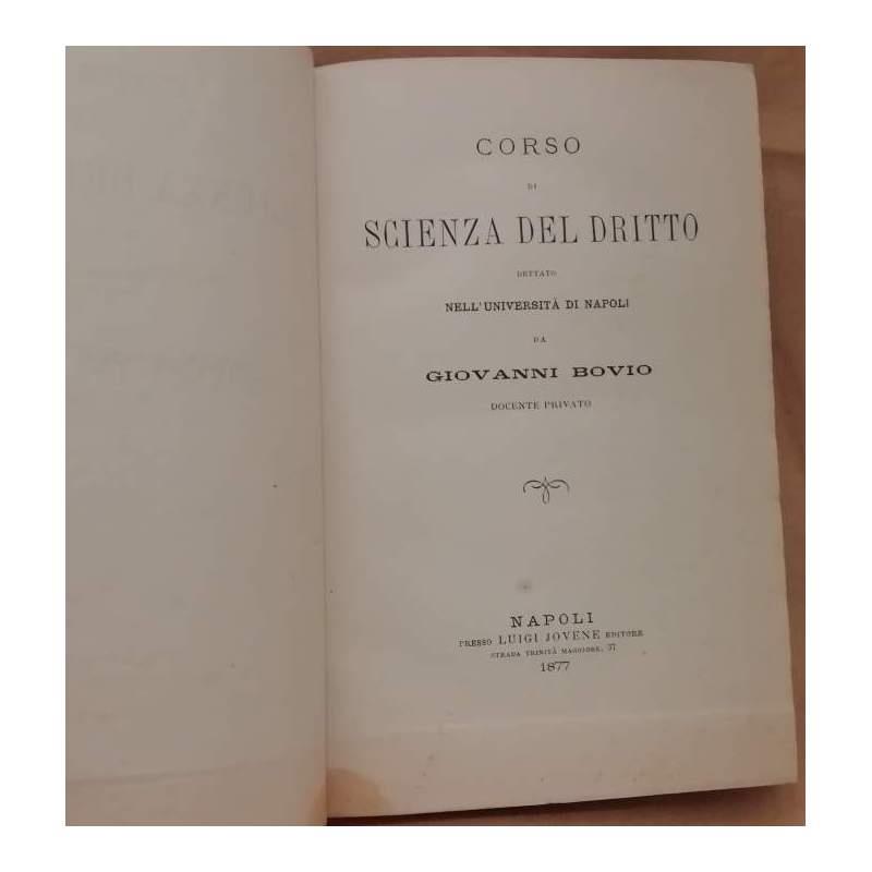 Corso di Scienza Del Dritto Dettato Nell'universitˆ di Napoli 