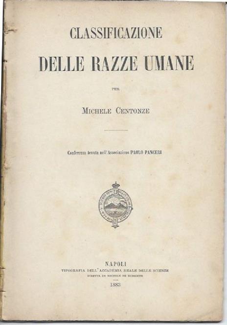 Classificazione Delle Razze Umane  - Michele Centonze - 2