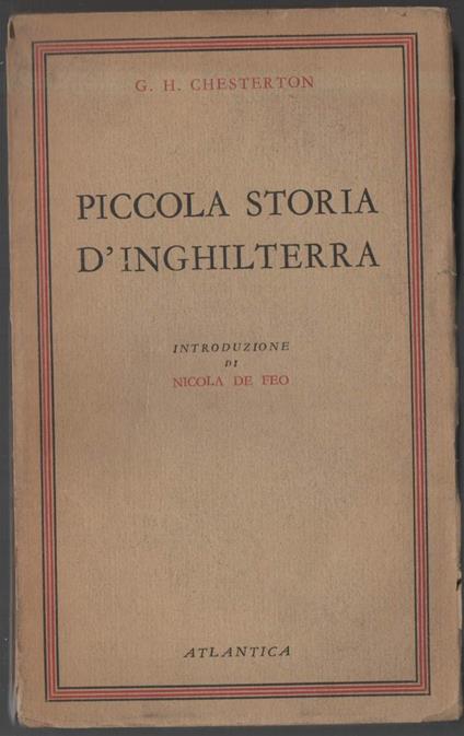 Piccola Storia D'inghilterra  - Gilbert Keith Chesterton - copertina