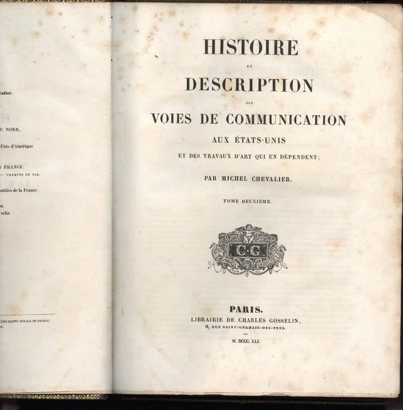 Histoire Et Description Des Voies De Communication Aux Etas-unis Et Des Travaux D'art Qui En Dependent-2 Tomi-