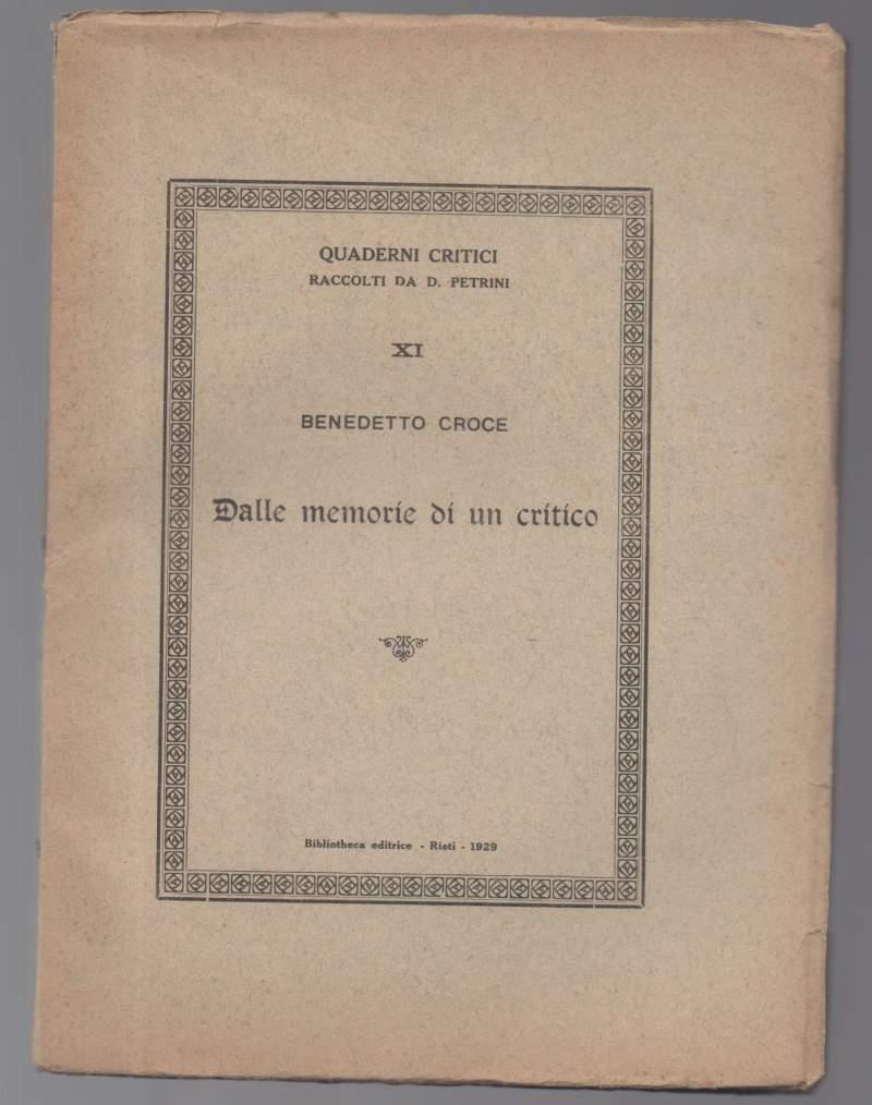 Dalle Memorie di Un Critico