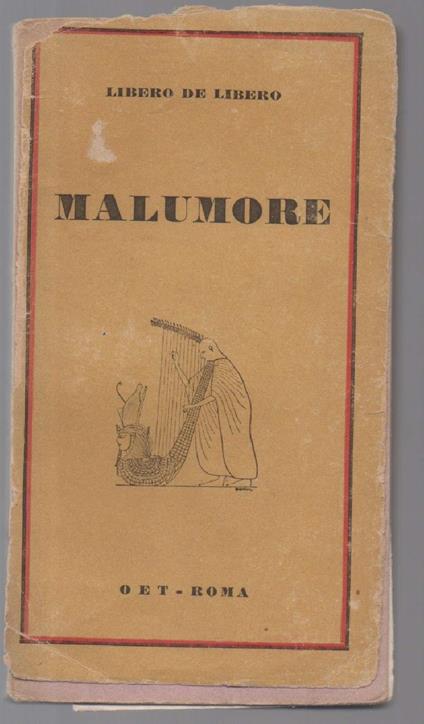 Malumore  - Libero De Libero - copertina