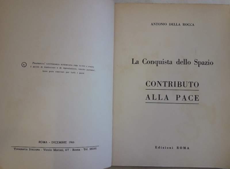 La Conquista Dello Spazio-contributo Alla Pace