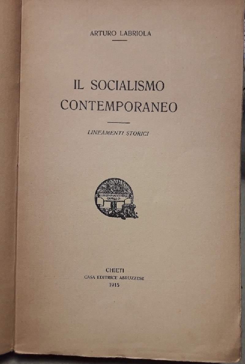 Socialismo Contemporaneo-lineamenti Storici