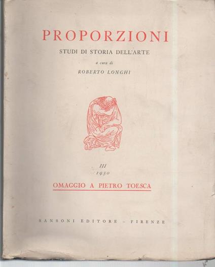 Proporzioni-  - Roberto Longhi - copertina