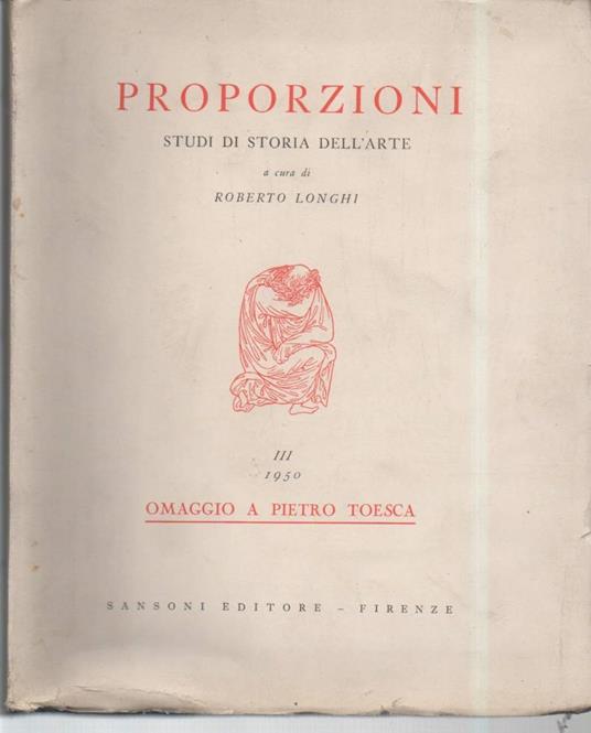 Proporzioni-  - Roberto Longhi - copertina